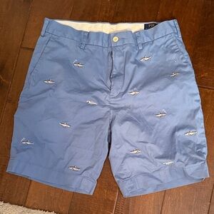 Polo by Ralph Lauren Light Blue Shark Embroidered Men's Shorts